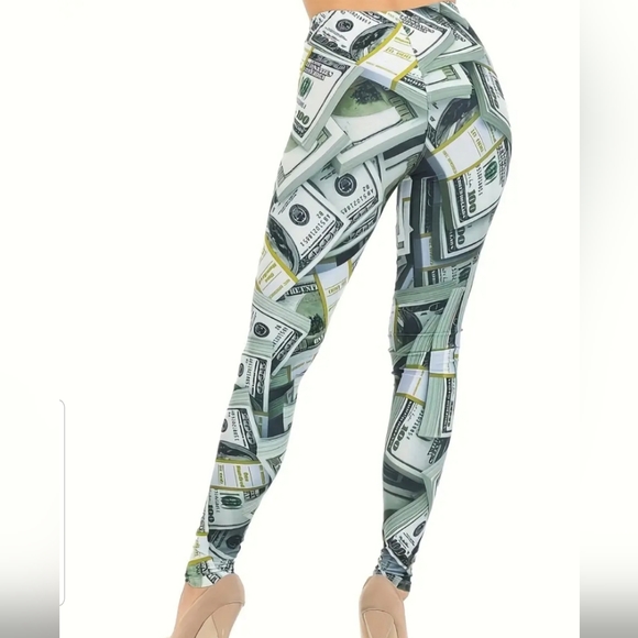 Spandex leggings with $100 logo - Picture 2 of 2